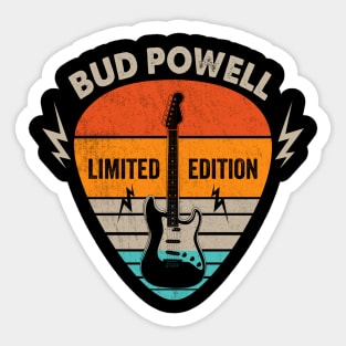 Vintage Bud Powell Name Guitar Pick Limited Edition Birthday Sticker